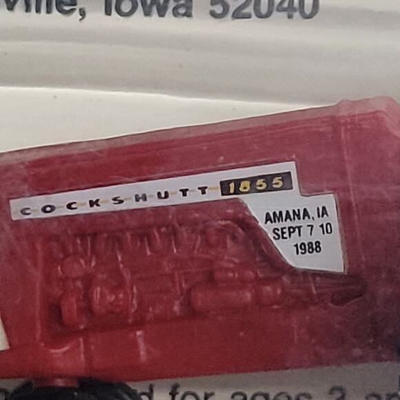 Vtg 1988 Scale Models 1/64 Scale Cockshutt 1855 n/frontend tractor plastic red - Picture 4 of 9